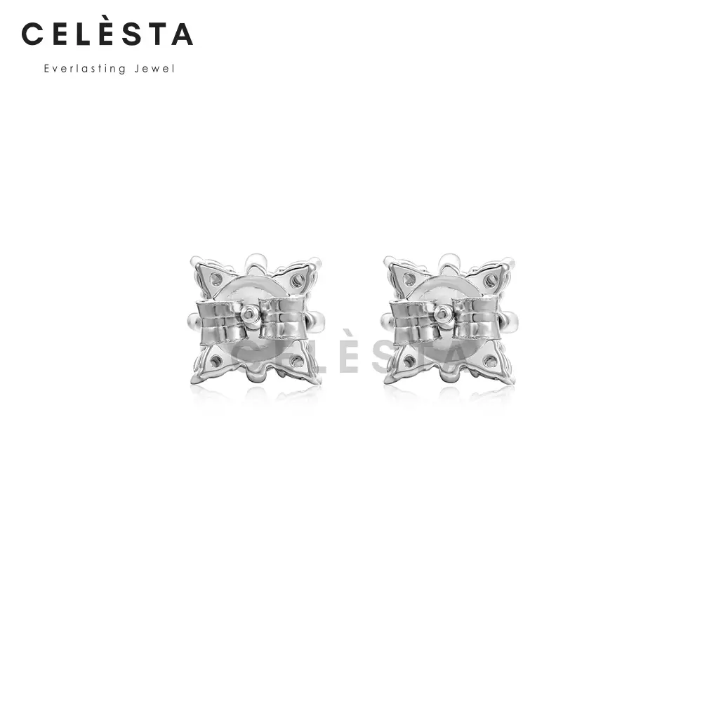 Berlian Moissanite Chimere Earring [GRA CERTIFICATE MOISSANITE DIAMOND] - Anting 0.5ct Moissanite Diamond with 925 Silver Celesta Moissanite