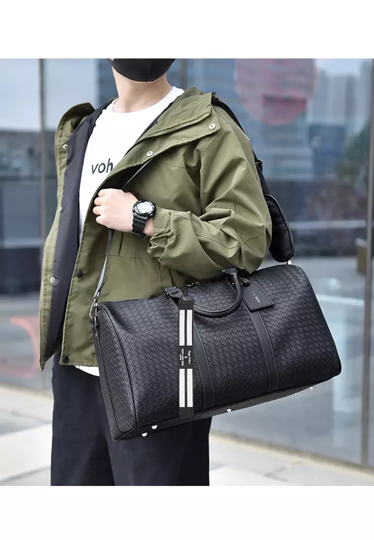 Woven Faux Leather Duffel Bags CK60008