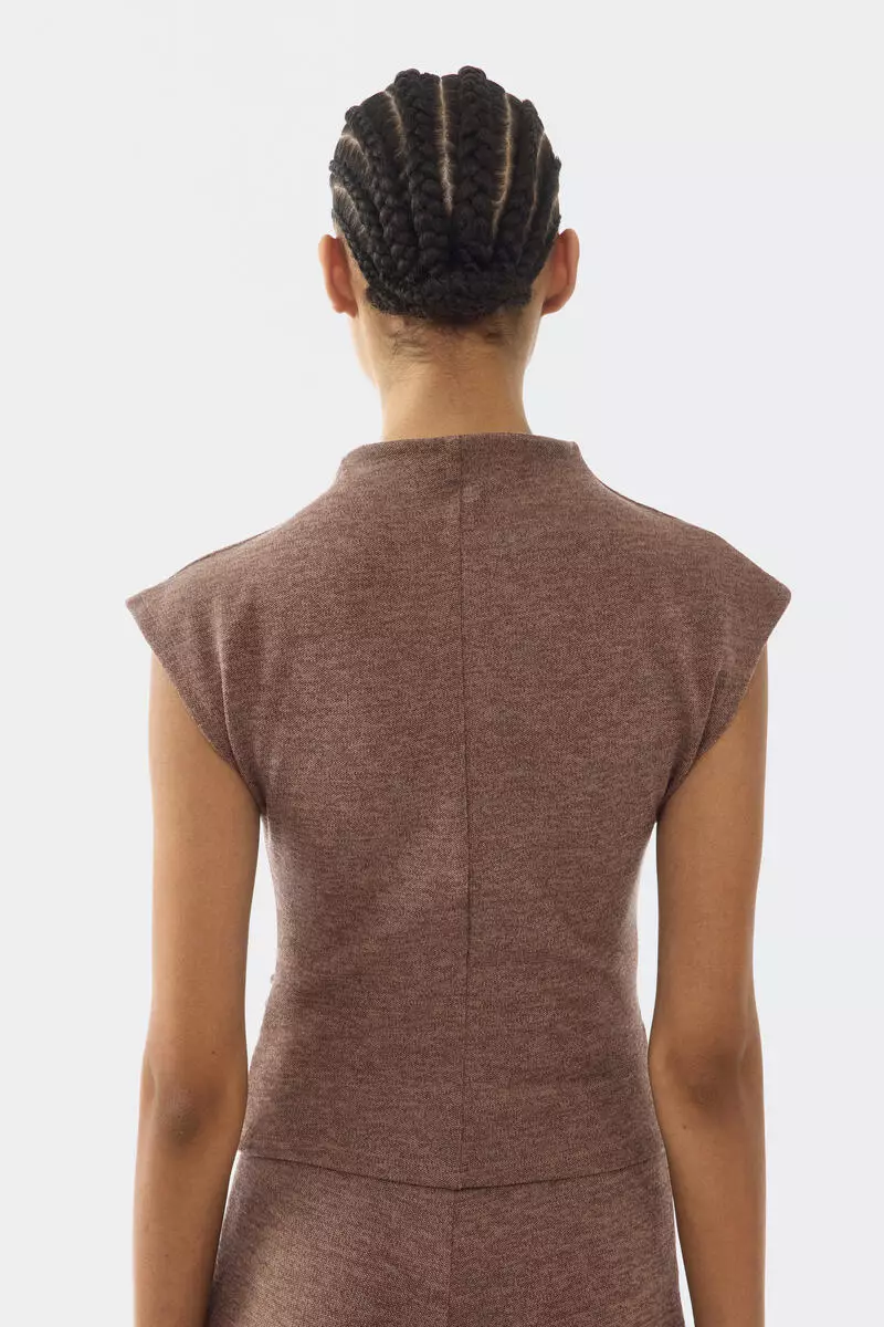 Turtleneck jersey top