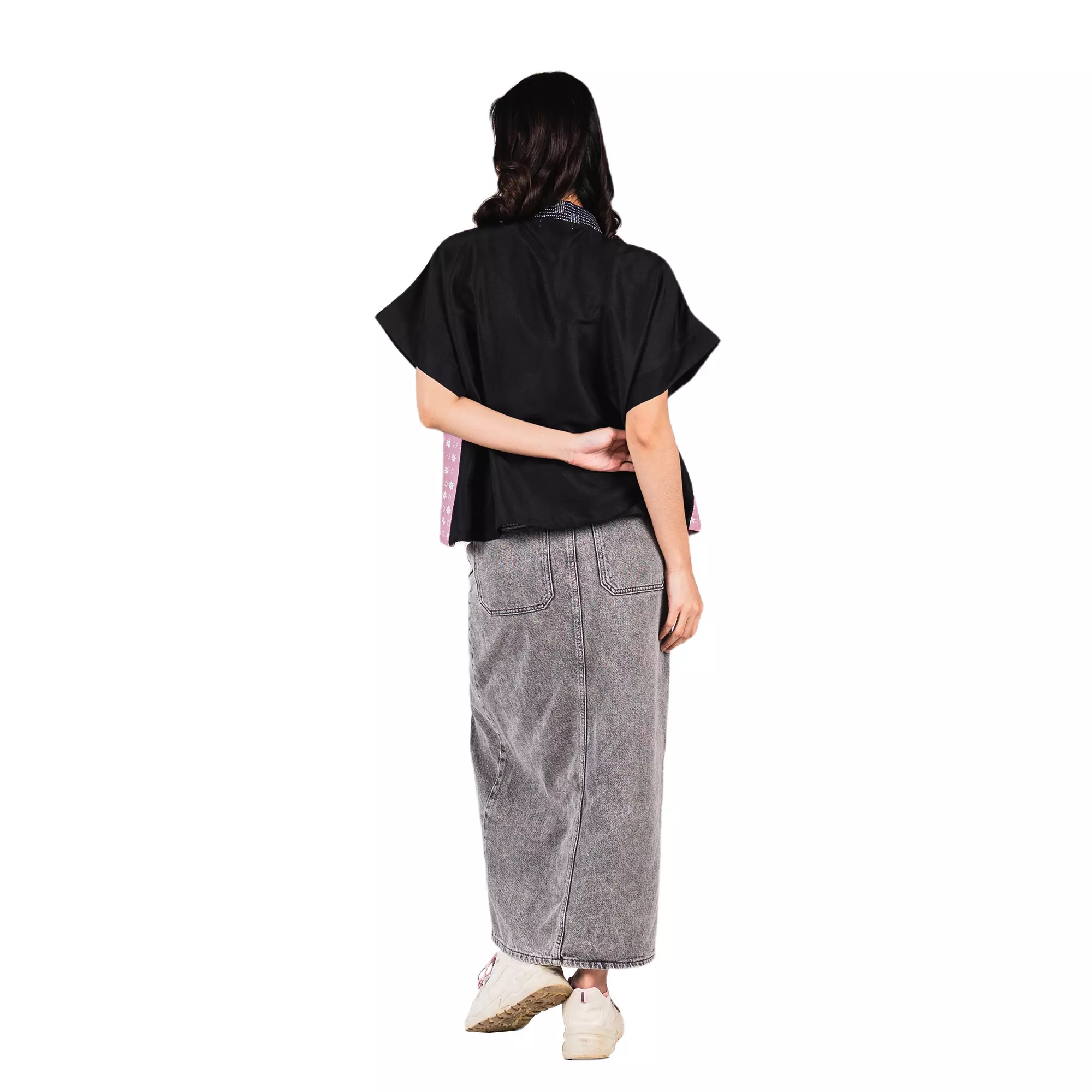 Blazer Batik Wanita - Atasan Batik - Bhatara Batik Mikata - Outer Batik Modern Lengan Pendek