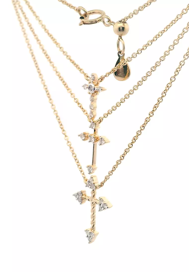 Karat World 14K Diamond Chain Pendant DCP-538