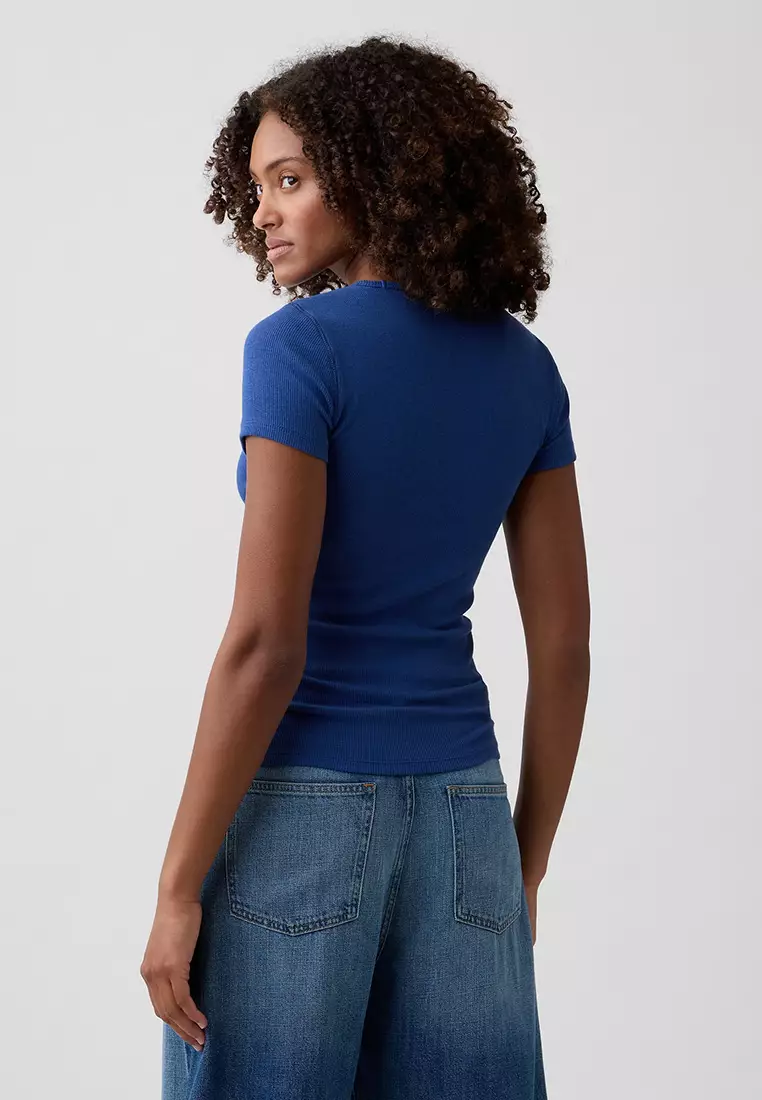 Modern Ribbed Logo T-Shirt