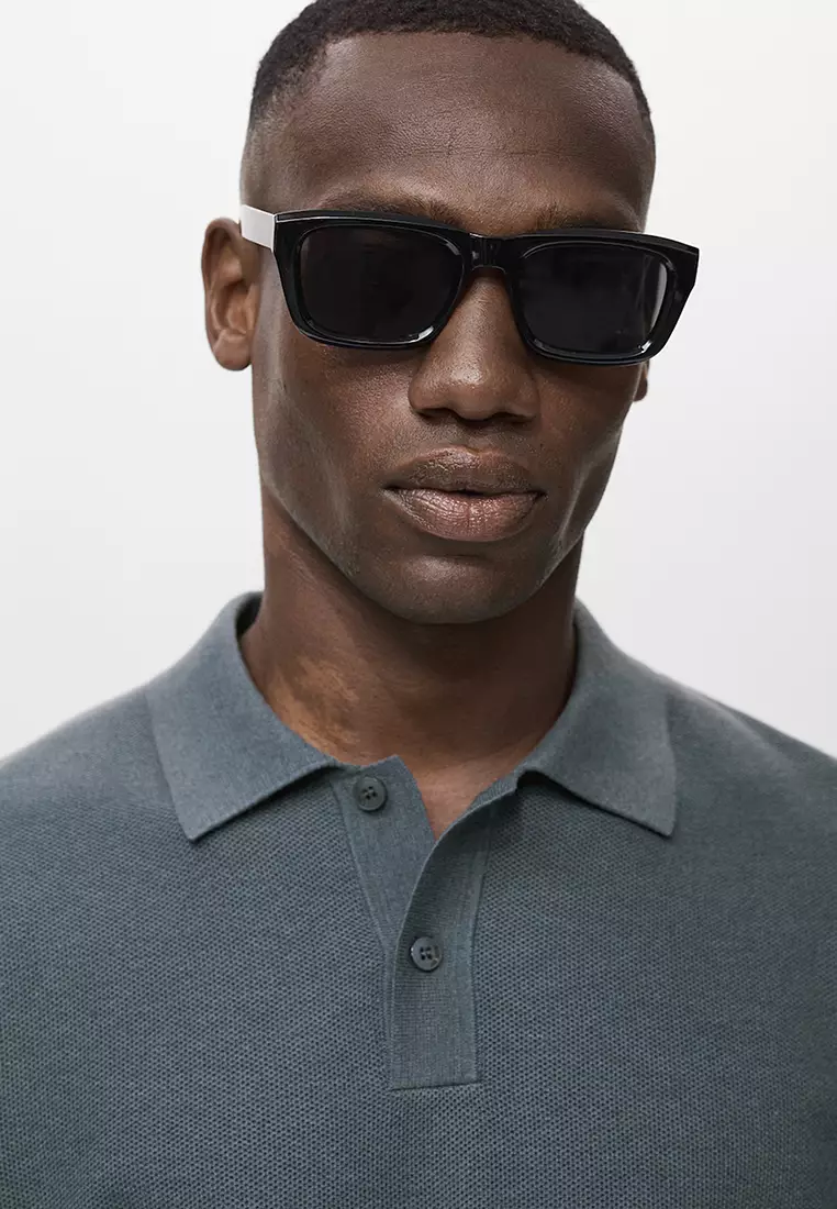 Micro-Structured Cotton Polo Shirt