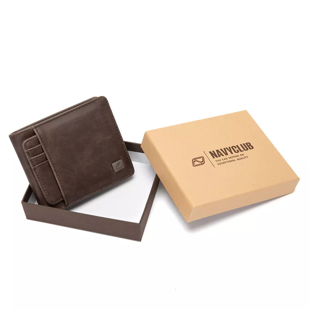 Navy Club Aveza Dompet Pria Kasual PU- Dompet Lipat Free Box Exclusive