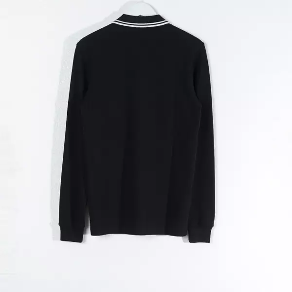 Polo FRED PERRY TWIN TIPPED WHITE BLACK LONG POLO 100% ORIGINAL