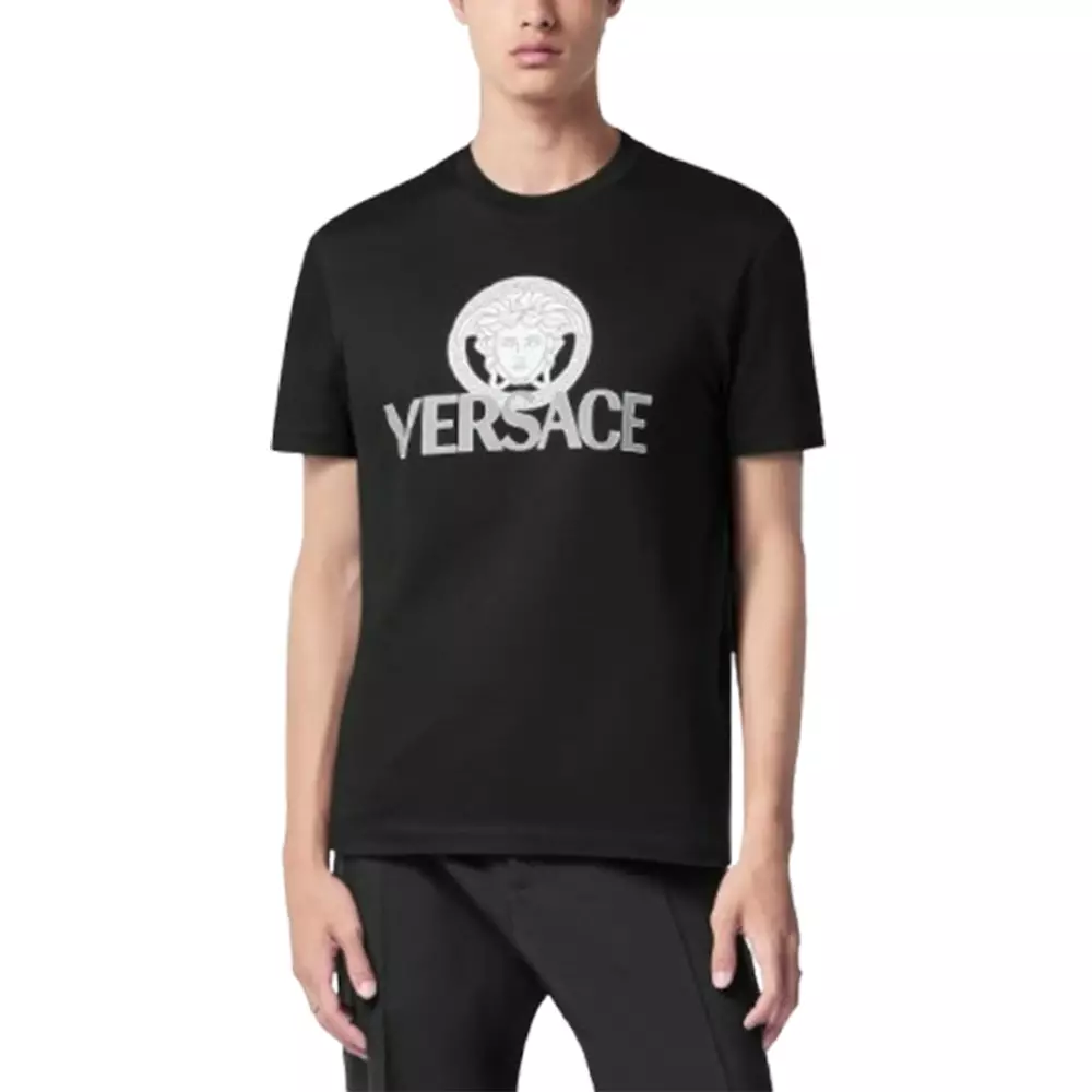 Medusa Logo on The Front T-Shirt Black