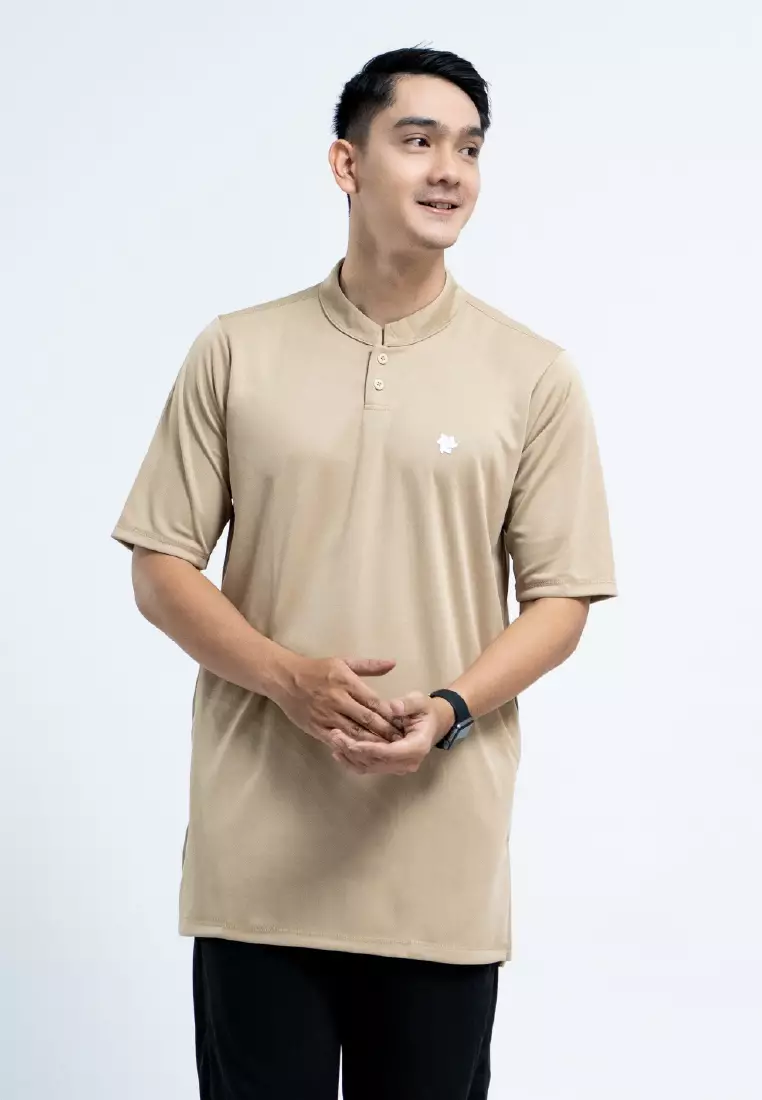Tiento Naufal Baju Koko 3in1 Kurta Pria Dewasa Muslim Kerah Ciangi Casual Kerja Dry Fit Olahraga Ibadah Salat Lengan Pendek Ramadhan
