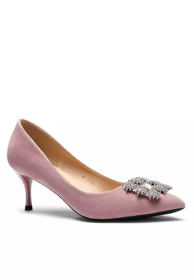 Discount on Twenty Eight Shoes  shoes - SKU: 6.5CM Suede Fabric Mid Heel 208-51