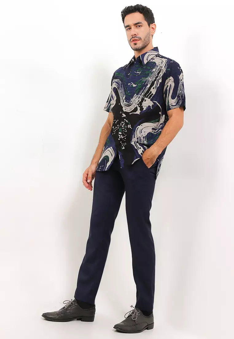 Hem Body Fit Batik Abstrak 1