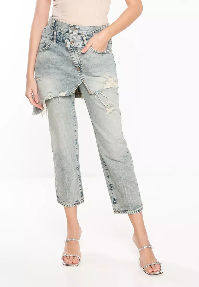 その他 Z A R A ZARA Short Skirt Panel Jeans 2025 | Buy ZARA Online | ZALORA