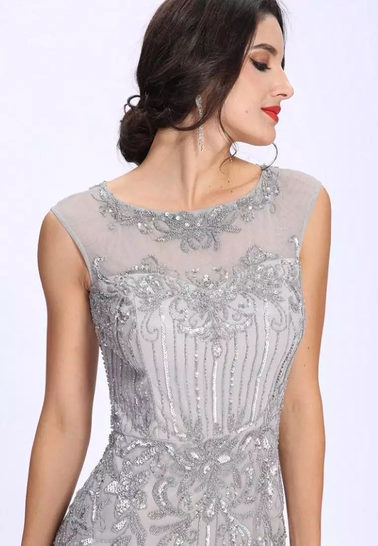 ANNE F Elegant Beading Pattern Evening Long Dress 2024 Buy ANNE