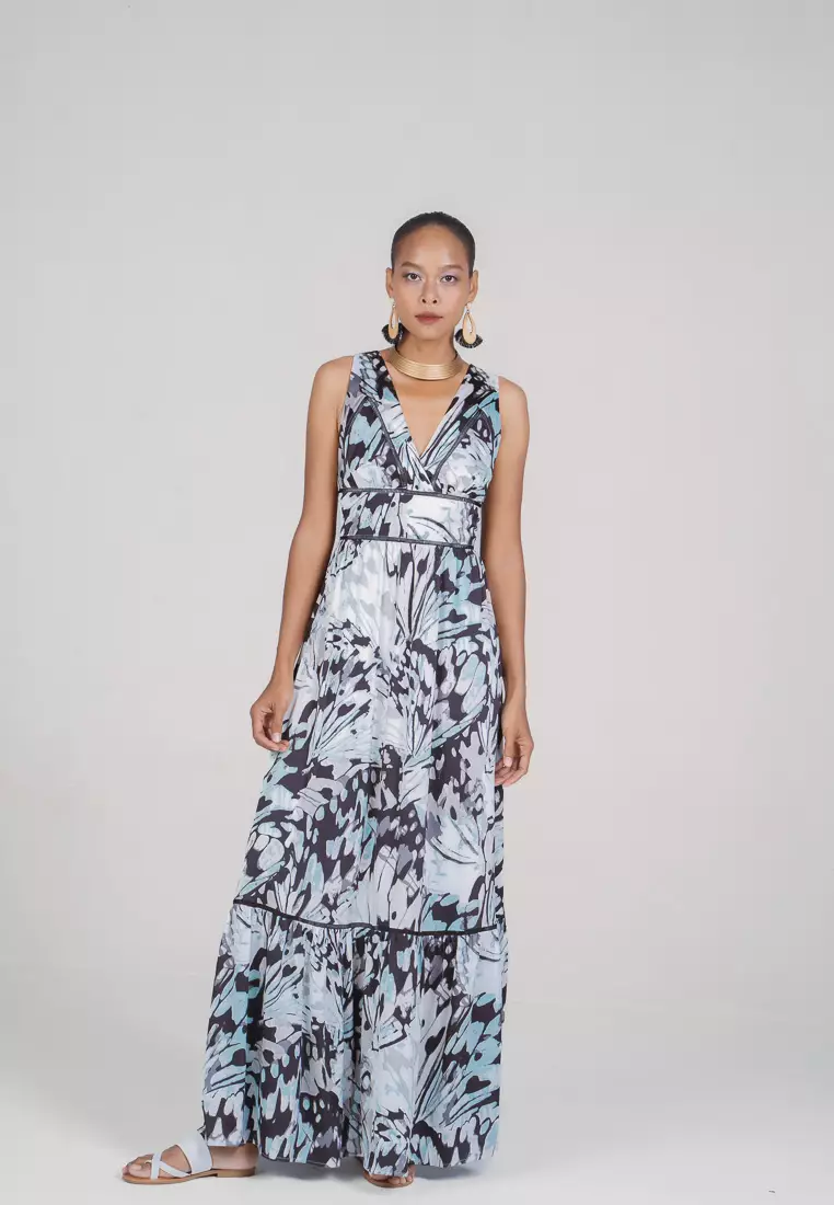 New Linen New Horizon Maxi Silk Dress