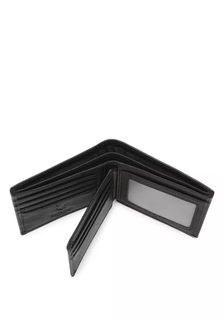 Men's Genuine Leather RFID Blocking Wallet - Black