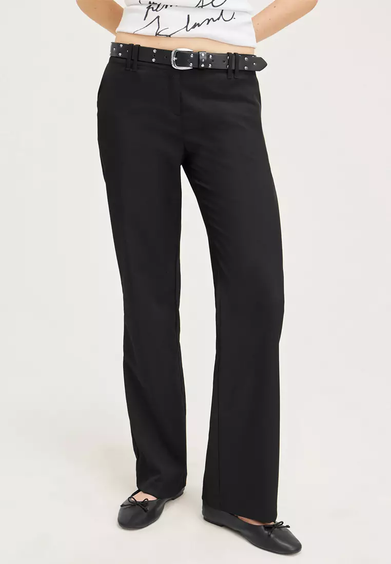 Low rise bootcut black pants cheap