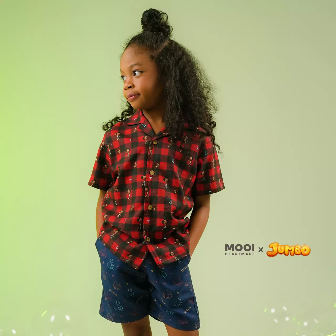 Mooi x Jumbo Kemeja Anak Laki - Laki Printed Shirt - Atta