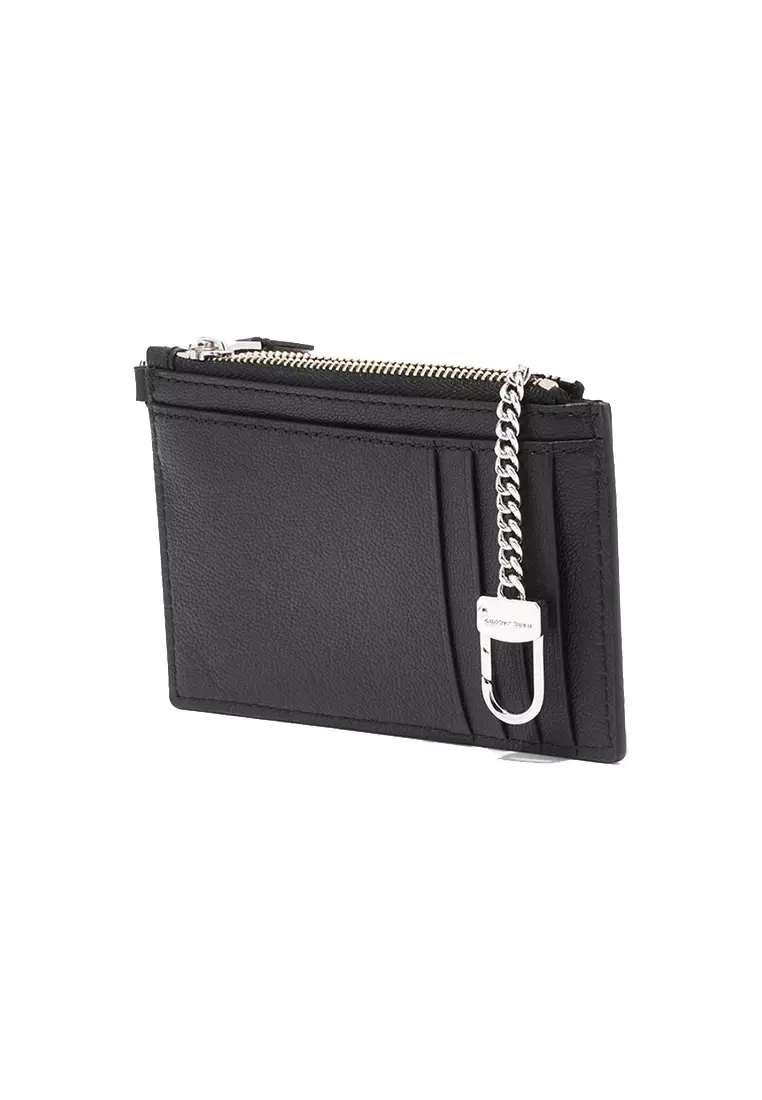 Marc Jacobs Slim 84 Top Zip Wristlet Wallet Black S176L03FA22