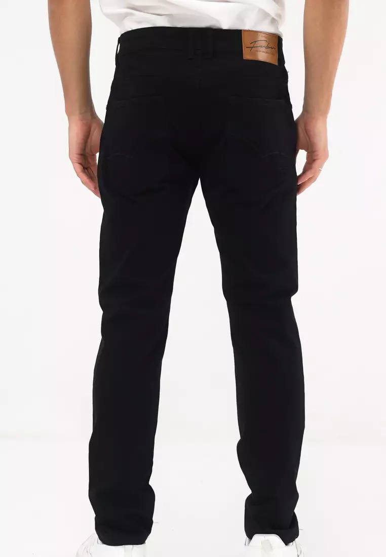 Colored Long Pants Slim Tapered Stretch