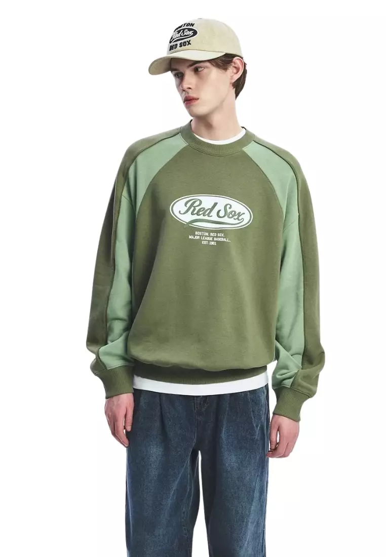 Jual MLB Korea Varsity Vintage Oval Stitch Cursive