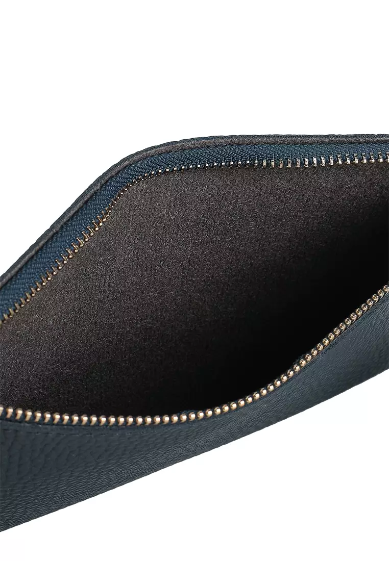 Pebbled Pouch With Card Holder