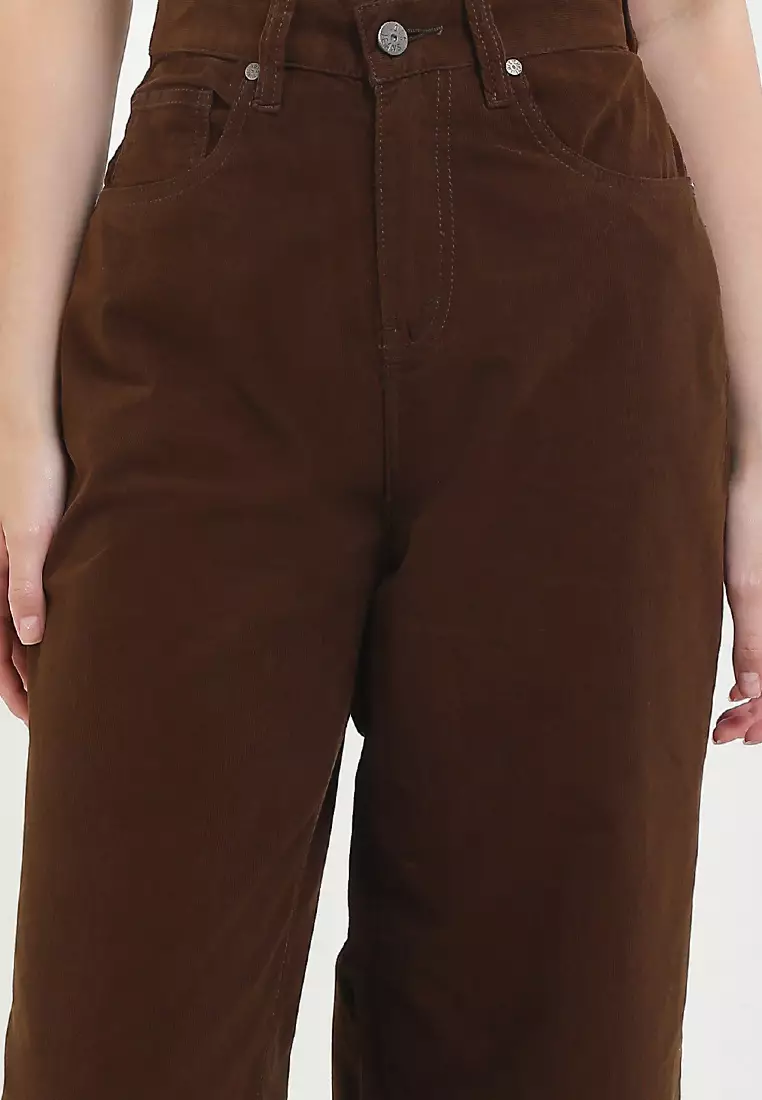 Wide Leg Loose Fit corduroy Pants FWL010