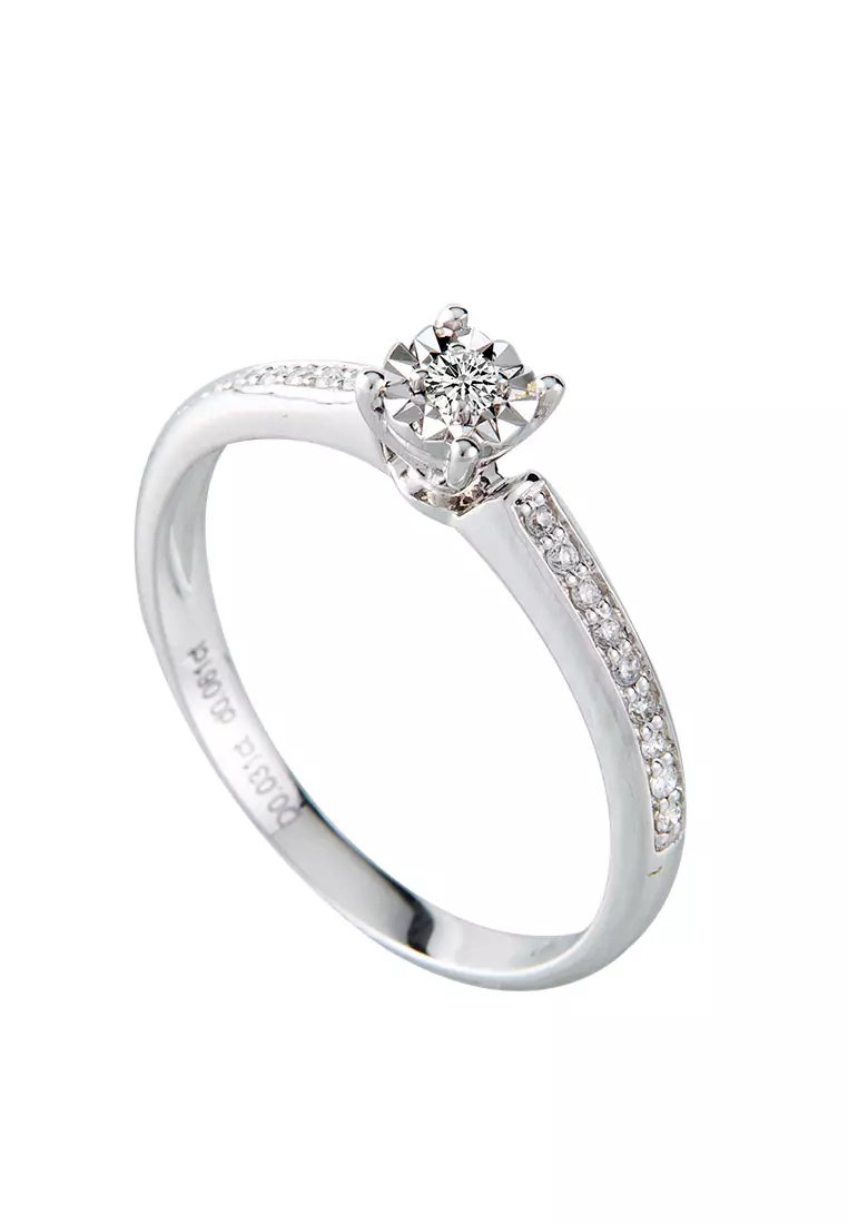 White diamond sale ring price