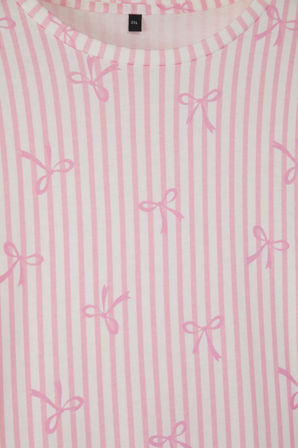 Bow/Ribbon Patterned 2-Pack Knitted Nightgown