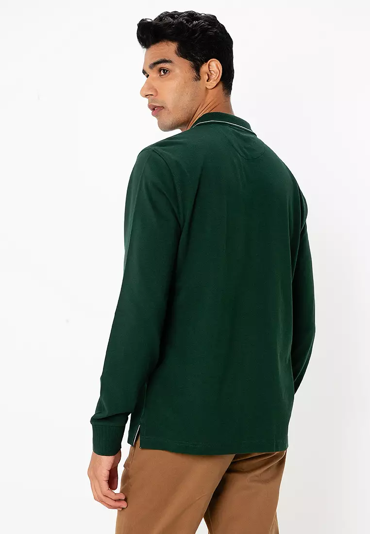 Textured Collar Polo Shirt