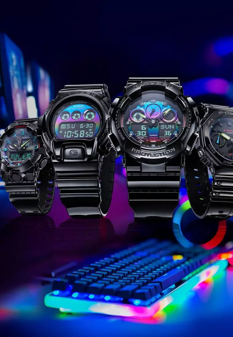 Casio G-Shock DW-6900RGB-1 Men's Digital Watch with Black Resin Band