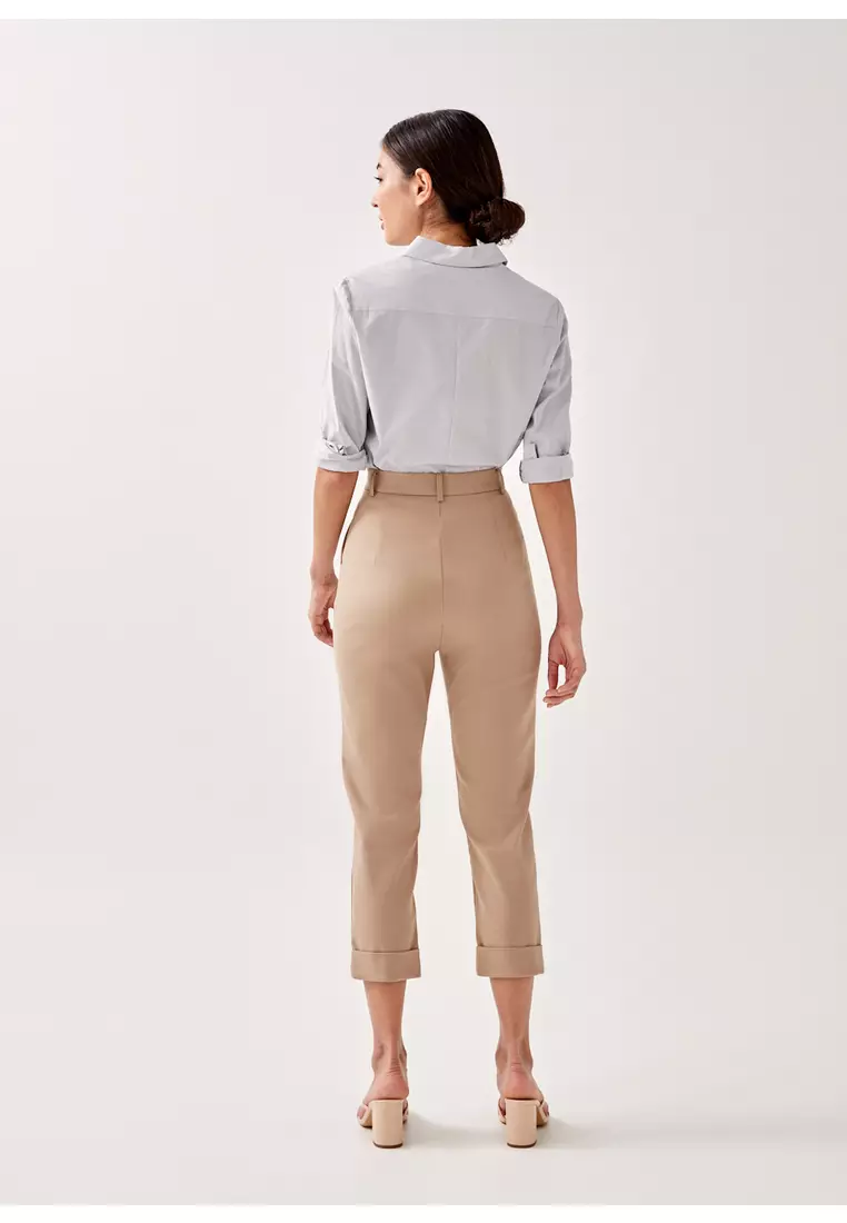 Alby Tailored Peg Leg Chino Pants
