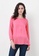 nicole pink Nicole Round Neckline Long Sleeve Cuff with Pearl Detail Blouse CDE71AA46671EBGS_1