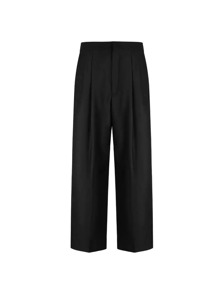 Wool Loose Fit Long Pants