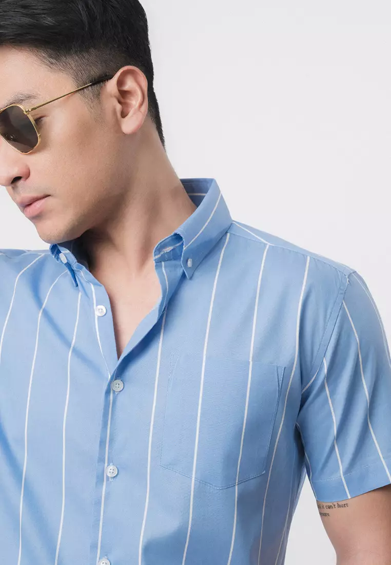 Vicente Stripe Blue Sky SS