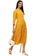 BIBA yellow BIBA Mustard Round Neck 3/4Th Sleeves Flared Dress 36276AA37560D5GS_3