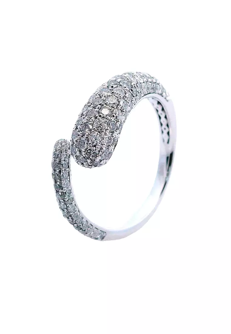 14K White Gold Diamond Ring Ladies DRL-3510