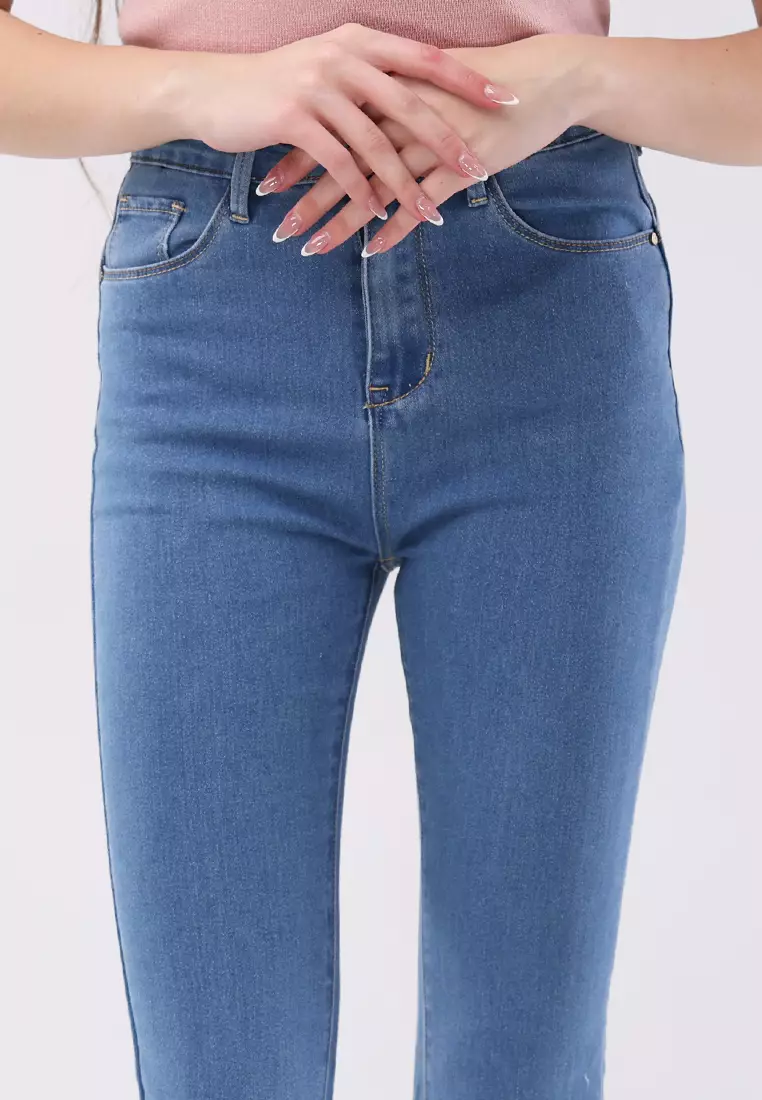 Denim Long Pants Flare Ladies