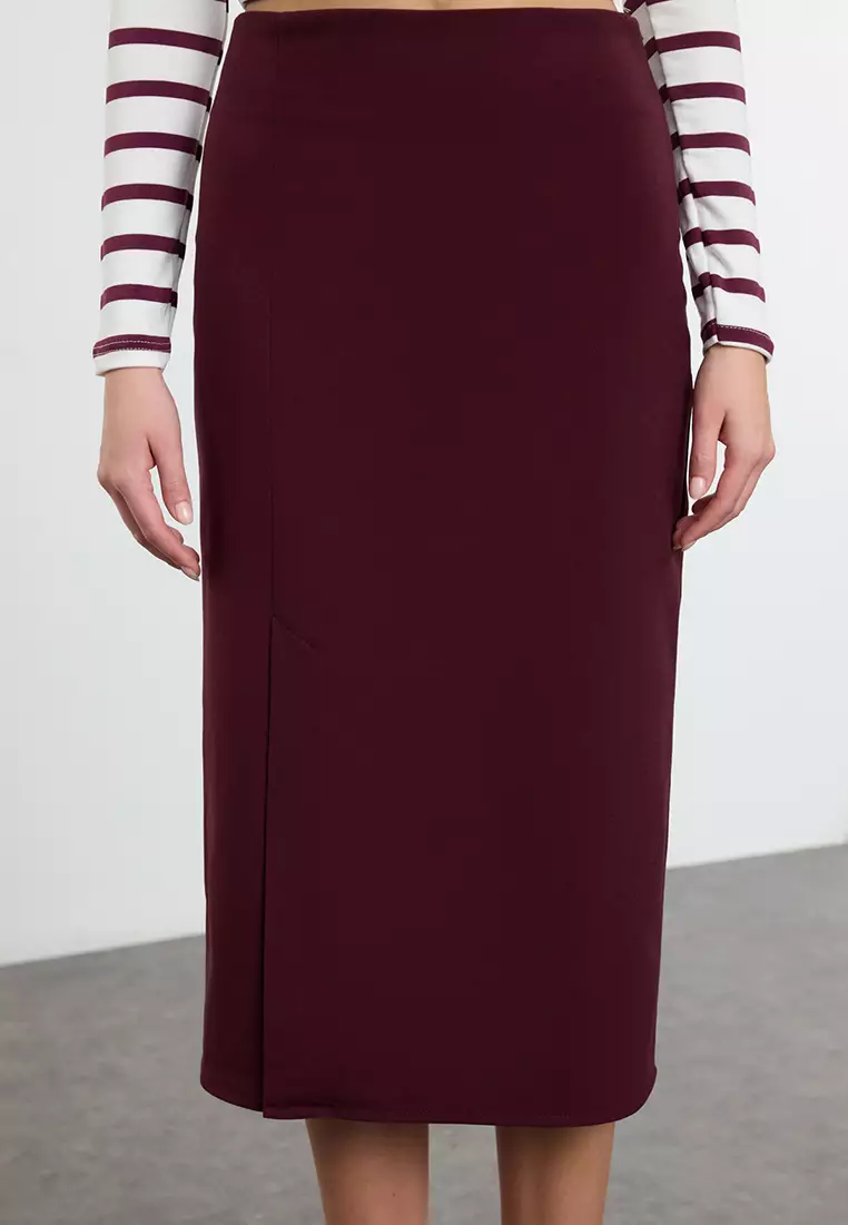 Slit Midi Skirt