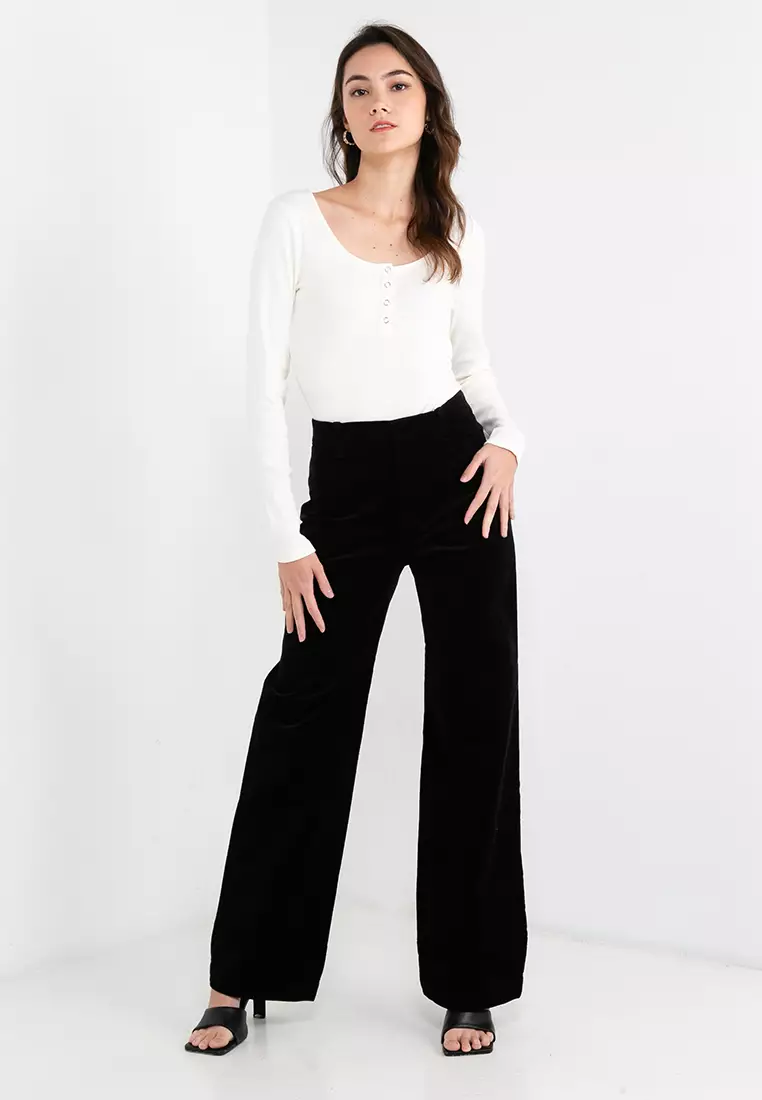 Long Tailored Corduroy Trousers