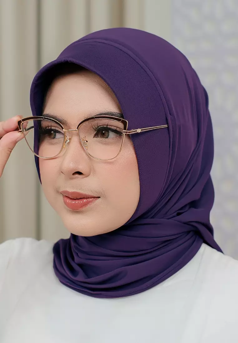 HIJAB INSTAN SOFTPAD AMEENA - PLUM