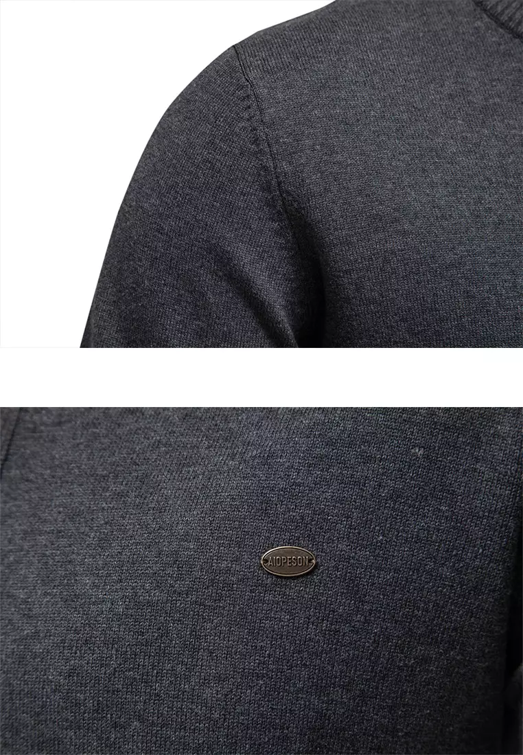 Stand Collar Knitted Cardigan AX-CW61