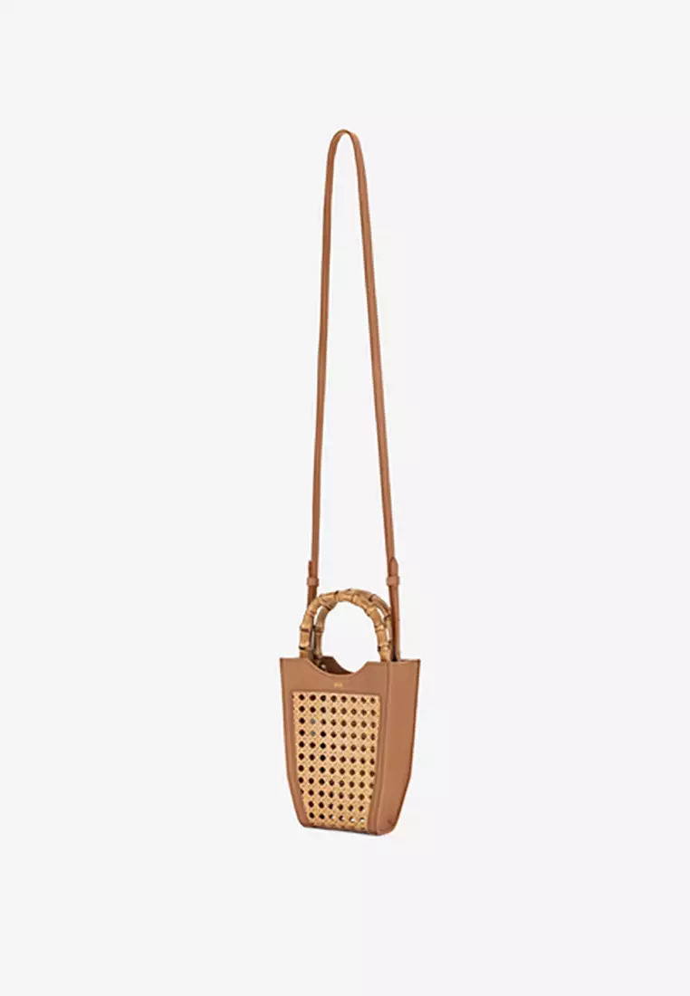 FEI Faux Bamboo Woven Phone Bag