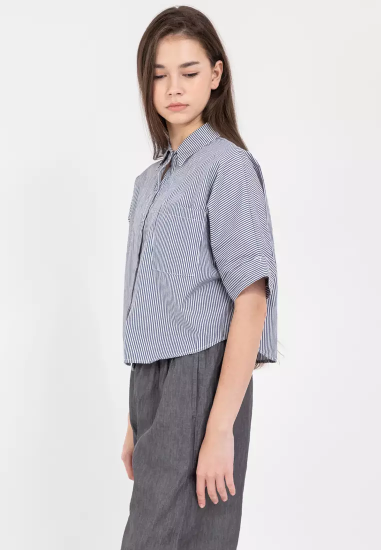 Cassandra Crop Polo Top