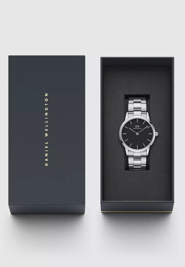 網上選購Daniel Wellington Iconic Link 36mm Watch Black dial Sliver