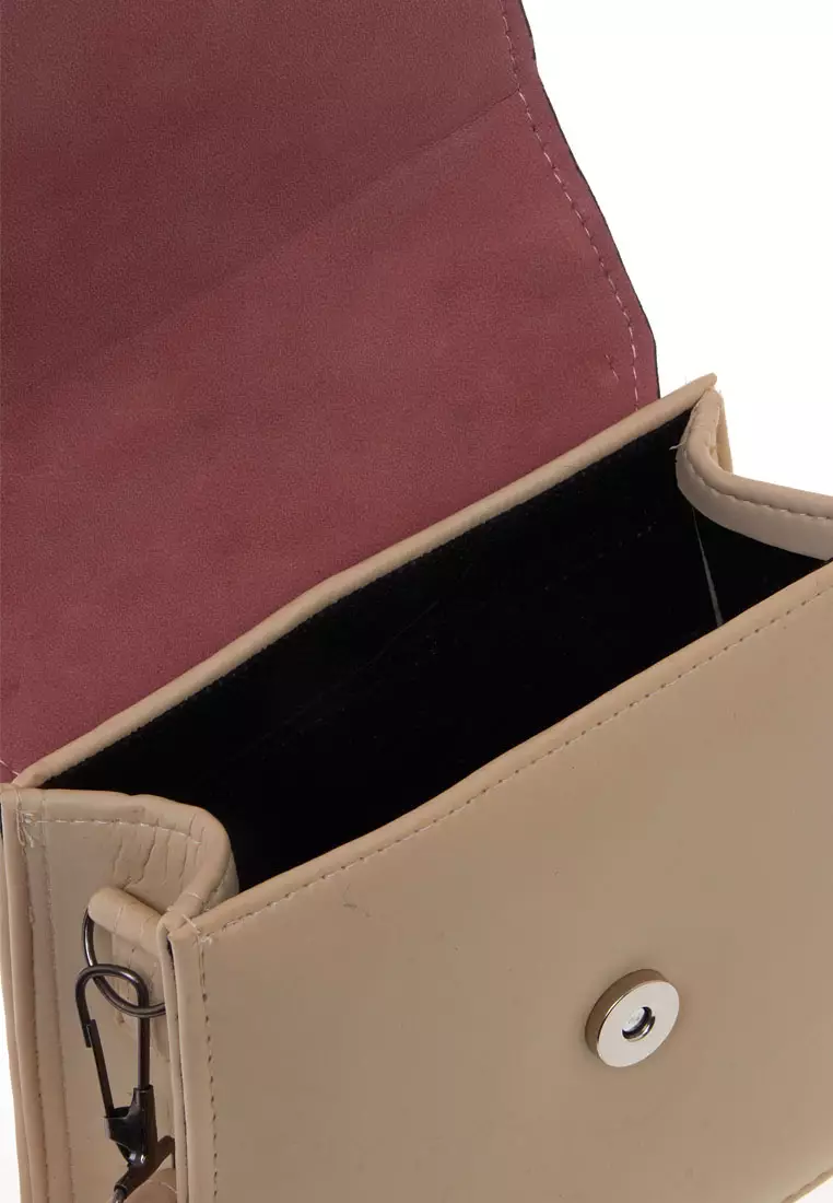 Nika Tas Slempang Wanita Slingbag Dual Tone Color Premium Quality - Cream