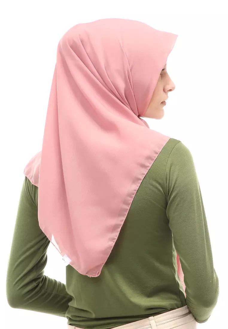 Kanya Hijab Scarf  Motif Polos Wanita Muslimah Relaxed Fit - Dusty Pink