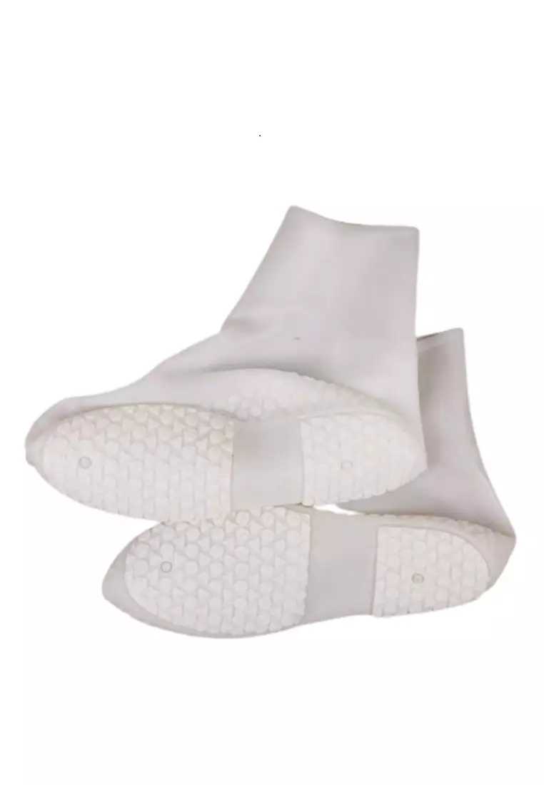 Anari Pelindung Sepatu Hujan Reusable Rain Boot Cover Unisex Desain Ergonomis Material Silicone ORIGINAL - White