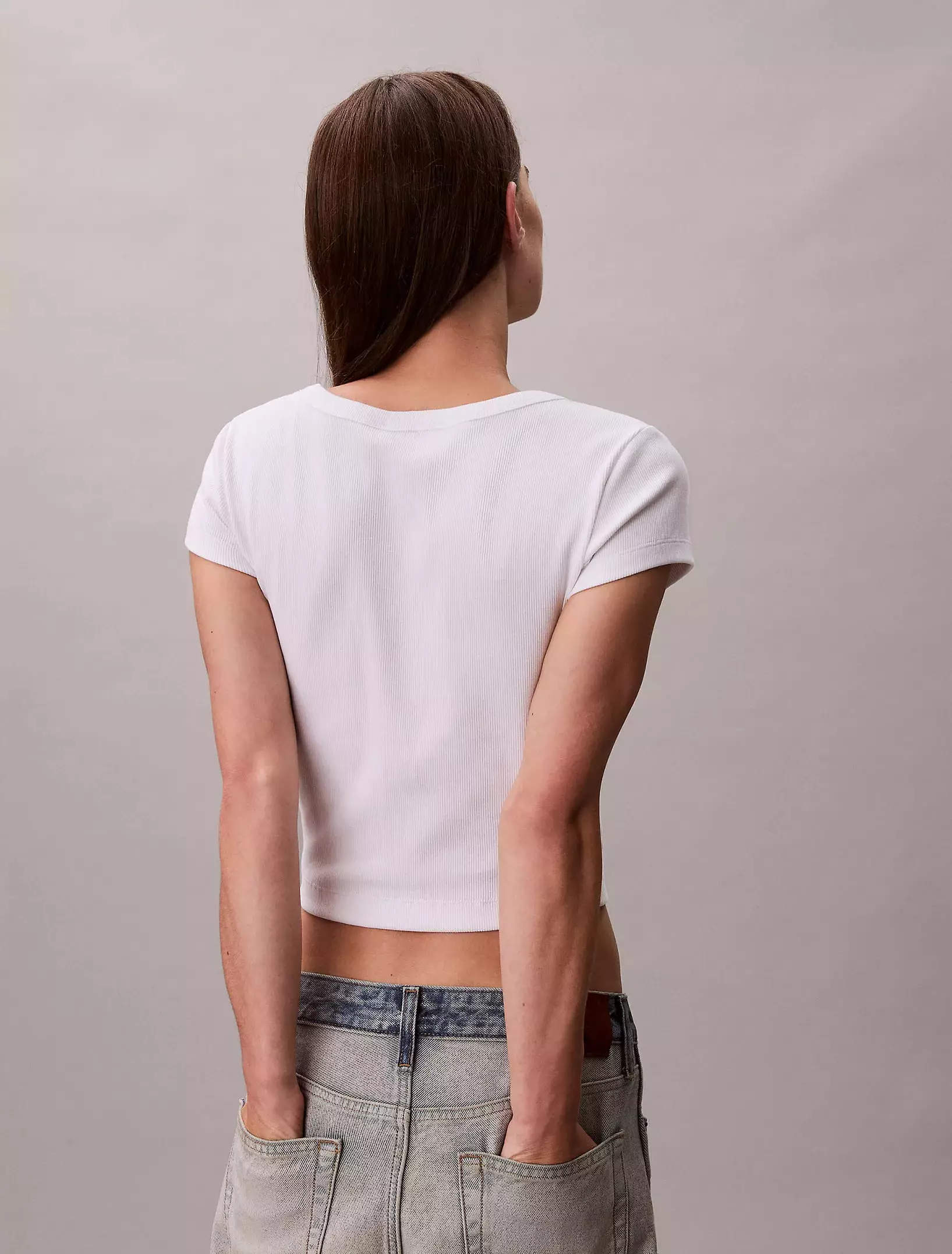 Calvin Klein - Woven Baby Rib Baby Tee