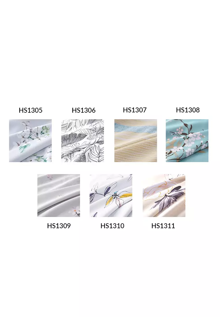 Buy Epitex Epitex (Quilt Cover Set) 1200TC Hybrid Botanic Silk Bedsheet