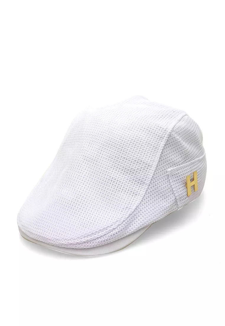 Kai Aksesoris Fashion Topi Pria Wanita Flat Hat Adjustable Strap Material Cotton ORIGINAL - White