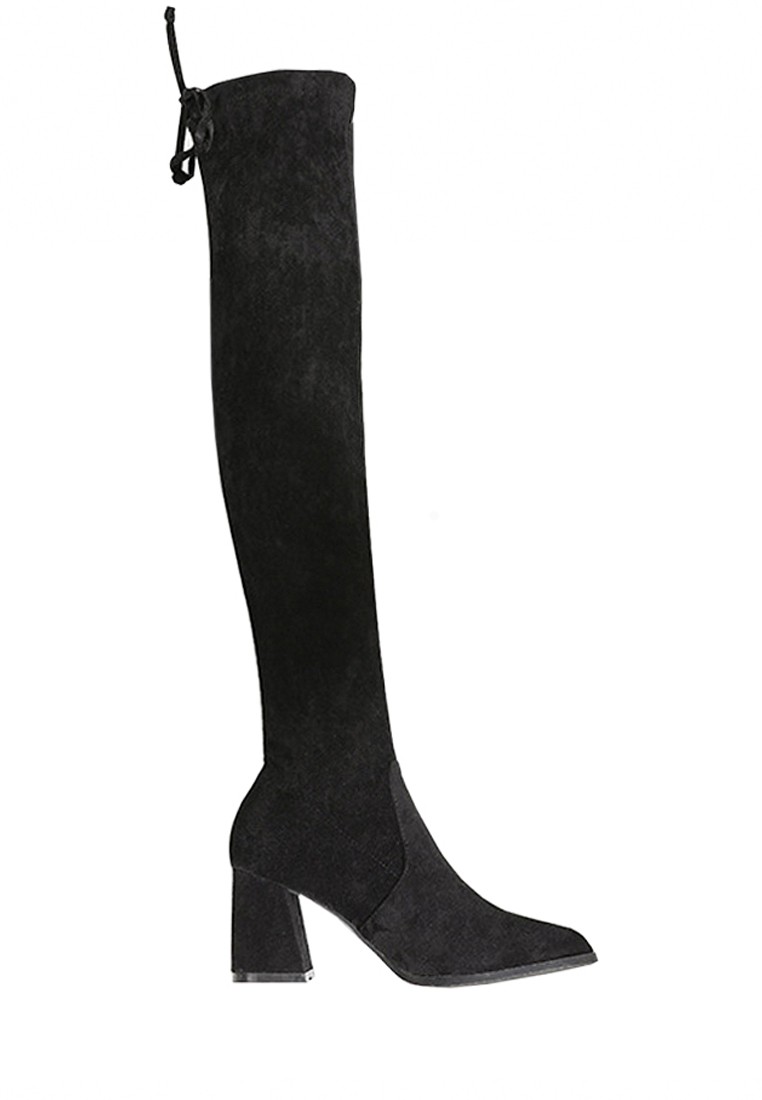 VANSA 7cm Sheep Suede Over Knee Boot VSW-B18817