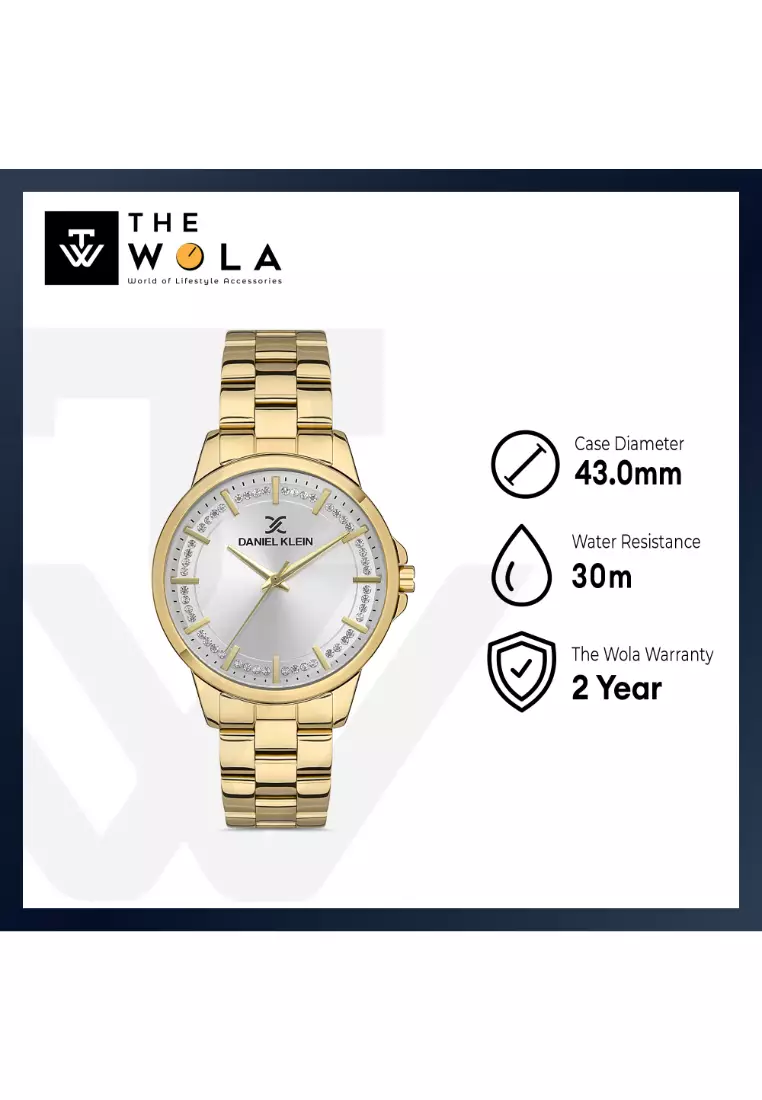 Daniel Klein Premium Women s Analog Watch DK.1.13344 3 Gold Stainless Steel Strap Ladies Watch Watch for Women